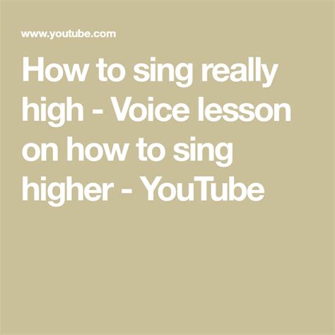 How To Sing Really High Voice Lesson On How To Sing Higher Youtube