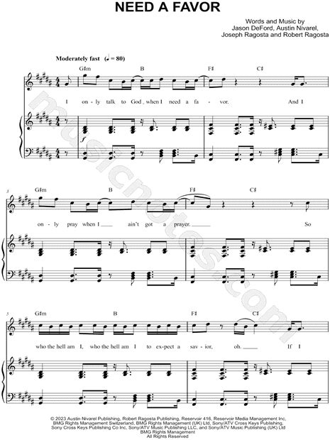 Jelly Roll Need A Favor Sheet Music In G Minor Download And Print