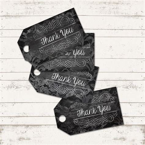 Vintage Chic Vintage Inspired Thank You Tags Party Ts Custom Orders Instant Download