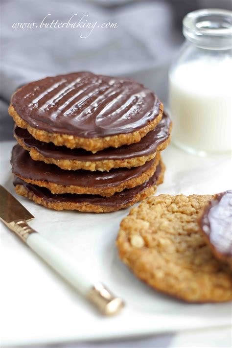 Chocolate Coated Hobnobs Oat Cookies Butter Baking