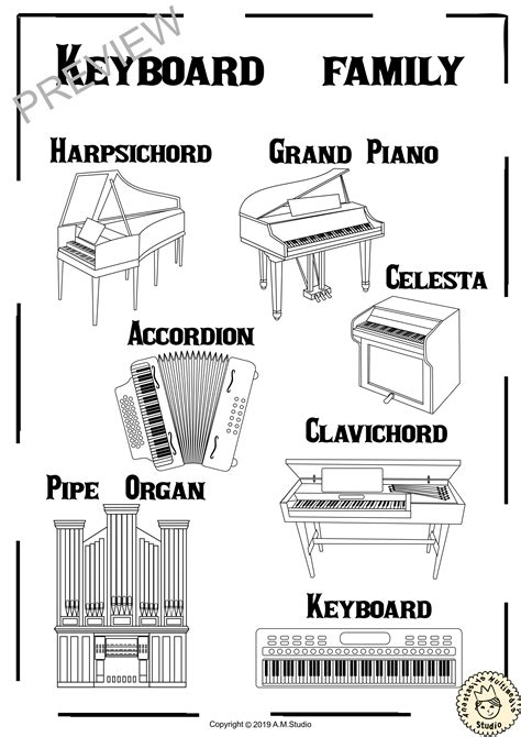 Keyboard Musical Instruments Line Puzzles * Anastasiya Multimedia ...