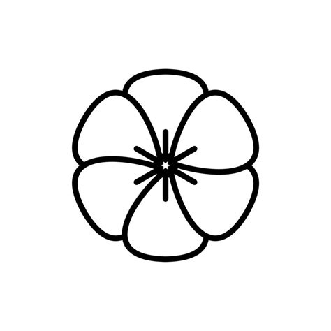 simple flower icon on white background 8247593 Vector Art at Vecteezy