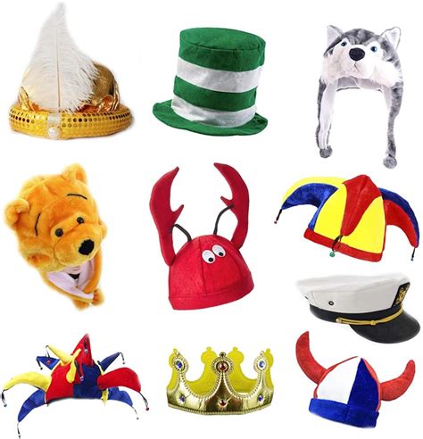 Novelty Party Hats Funny Costume Hats 6 Assorted Dress Up Party Hats