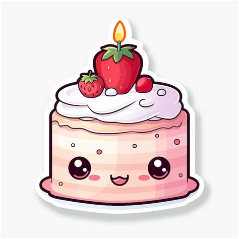 Premium Vector Birthday Cake Sticker