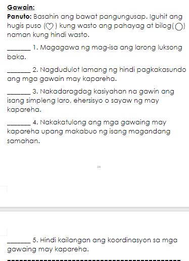 Gawain Panuto Basahin Ang Bawat Pangungusap StudyX