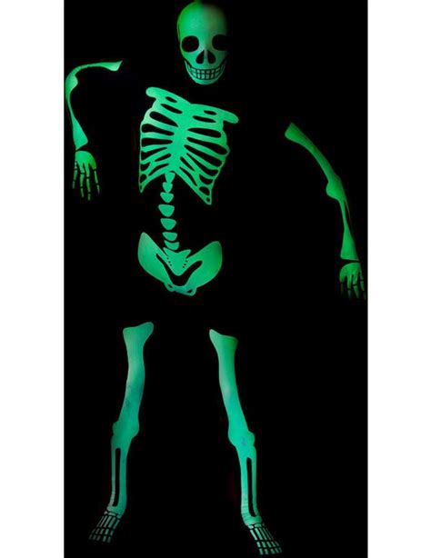 Glow In The Dark Skeleton Morphsuit Simply Fancy Dress Skeleton