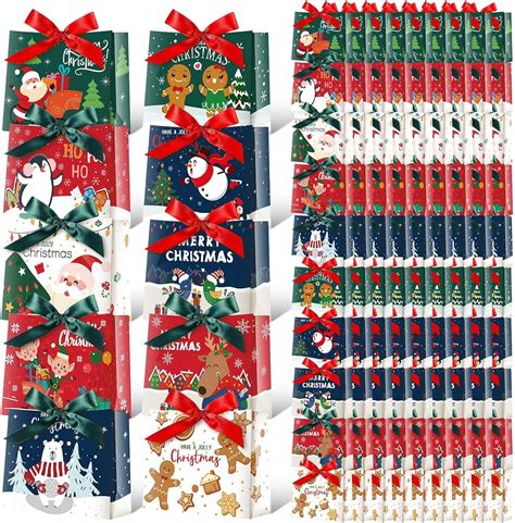 Amazon Tenceur Pcs Christmas Gift Bags With Bow Ribbon Bulk