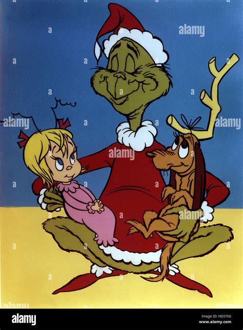 HOW THE GRINCH STOLE CHRISTMAS, Cindy Lou Who, Grinch, Max, 1966 Stock ...