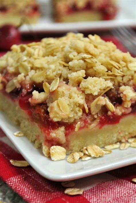 Cherry Crumble Bars Recipe Sweet Pea S Kitchen