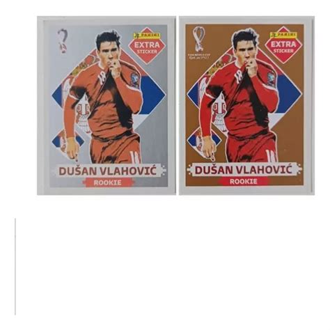 Figurita Extra Sticker X2 Dusan Vlahovic Plata Mundial 2022 MercadoLibre