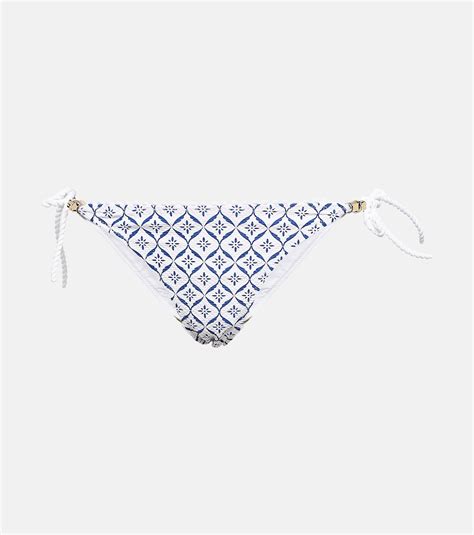 Capri Printed Mid Rise Bikini Bottoms In Multicoloured Heidi Klein Mytheresa