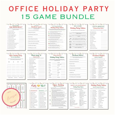 Christmas Work Party Games 15 Holiday Office Party Game Bundle Xmas ...