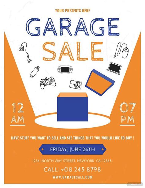 Church Garage Sale Flyer Template - Download in Word, Google Docs, PSD ...