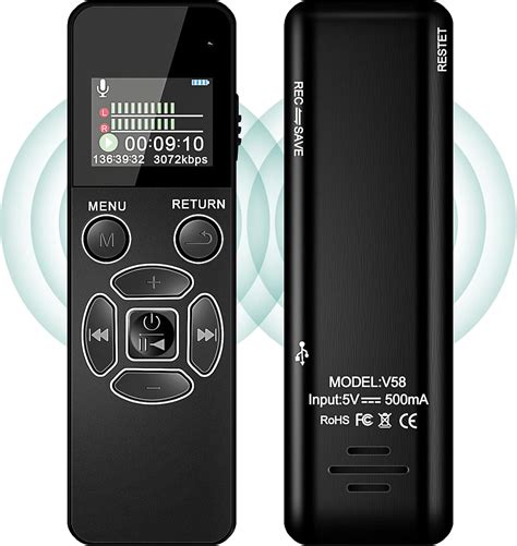 64gb Digital Voice Recorder With Playback Vivaniir 1536kbps Audio Recorder With 35