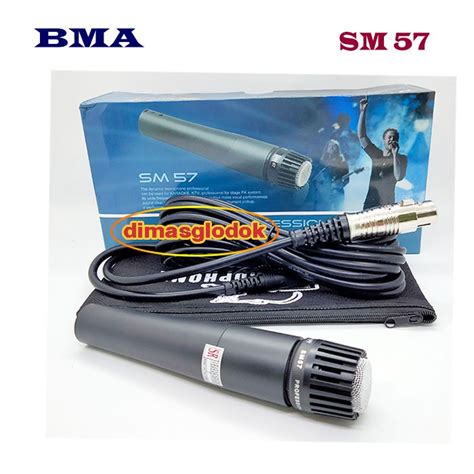 Jual Mic BMA SM 57 Microphone Instrumen Vocal Mikropon Mikrofon Kabel