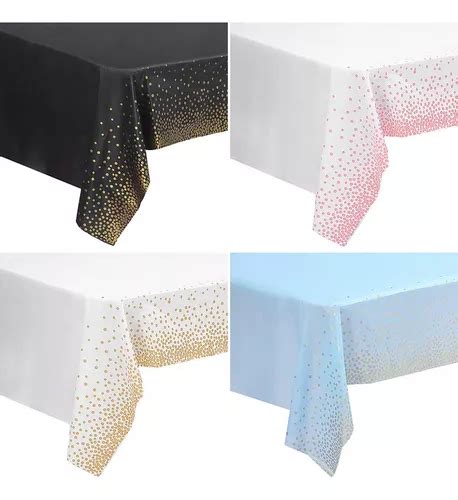 4 Pcs Mantel Rectangular Desechables Para Fiestas Anti Agua Meses Sin