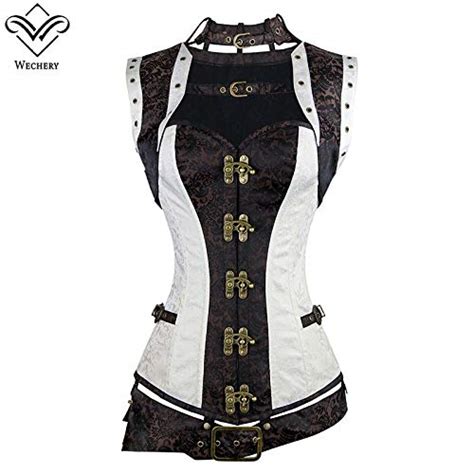 Buy Zzebra White Wechery Women Steampunk Corset Sexy Vintage Gothic