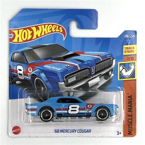 Hot Wheels 1 64 68 Mercury Cougar Blue Carmod Pl