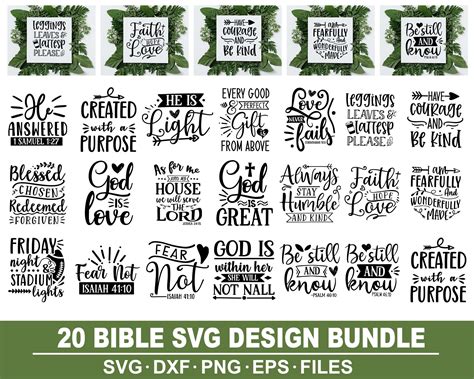 Christian Bundle Svg Christian Quotes Svg Scripture Bundle Etsy