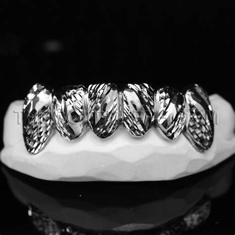 Sterling Silver Grillz Custom Silver Teeth Real Diamond Etsy