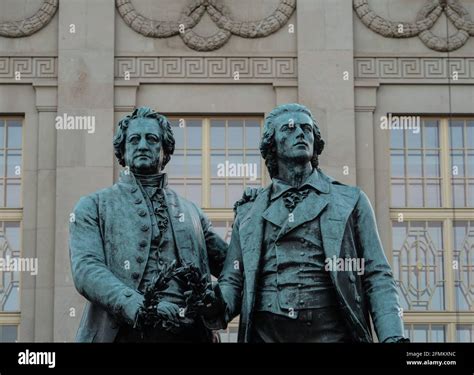 Closeup View Of Sculpture Monument Statue Of Johann Wolfgang Goethe And