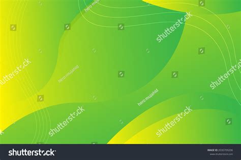 Abstract Green Yellow Wave Background Dynamic Stock Vector Royalty