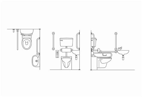 Ba O Para Discapacitados En Autocad Descargar Cad Kb Bibliocad