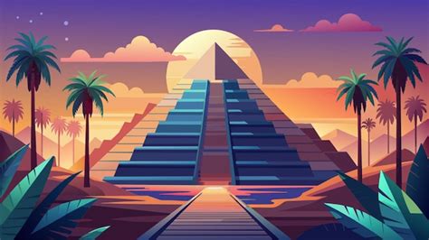 Pyramid Vector Illustration Flat 2 Premium Ai Generated Vector