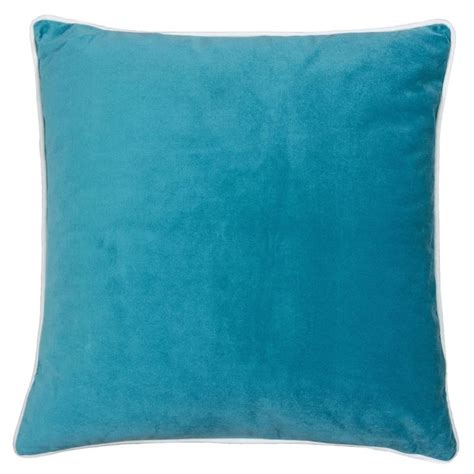 Skylar Turquoise Velvet 20 Square Decorative Throw Pillow