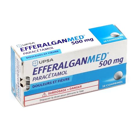 Efferalgan 500 mg comprimés Paracétamol Mal de tête et fièvre