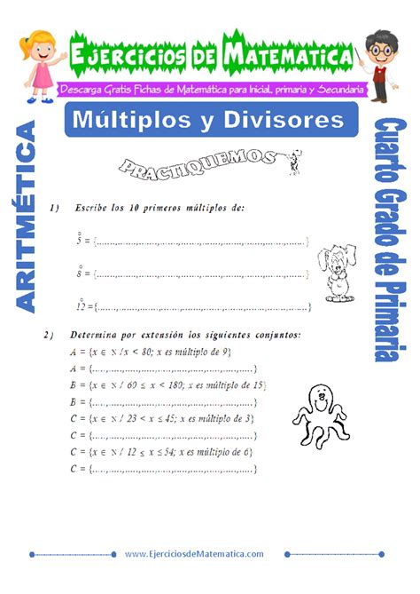 Ejercicios De Multiplos Y Divisores Para Imprimir 11