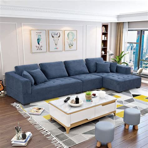 Kevinplus 134 6 Large Sectional Sofa Couch L Shape With Chaise Lounge