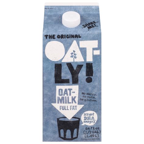 Oatly Full Fat Oatmilk Dairy Free Milk 64 Fl Oz Refrigerated Carton