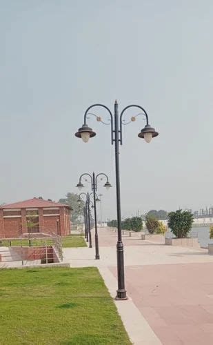 Gi Dual Arm Decorative Street Light Pole For Outdoor M At Rs