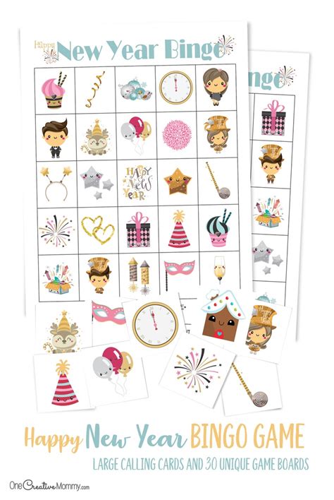 New Years Eve Bingo Game Boards Etsy