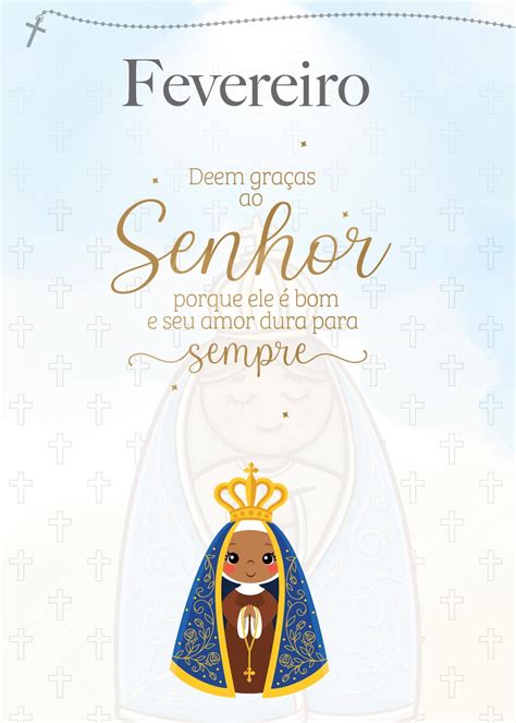 Planner Nossa Senhora Aparecida Para Imprimir Fevereiro Capa