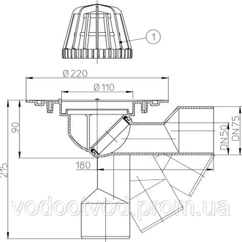 Трап/воронка для плоской кровли, балконов и террас HL80.3 (Австрия) с ...