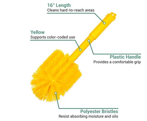 Carlisle 40010c04 16 Sparta® Multi Purpose Brush W Polyester Bristles Plastic Yellow