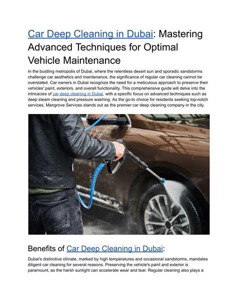 Ppt Car Deep Cleaning In Dubai Mastering Advanced Techniques For