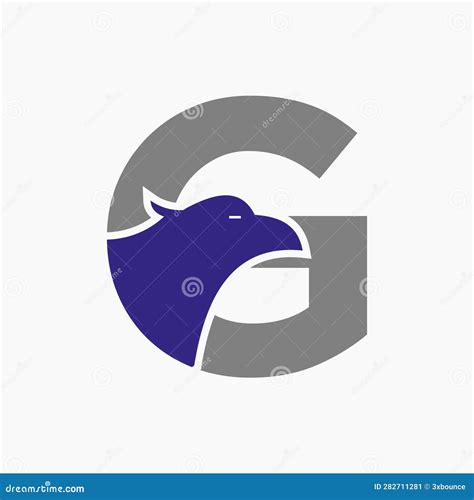 Letter G Eagle Logo Design Transportation Symbol Vector Template Stock