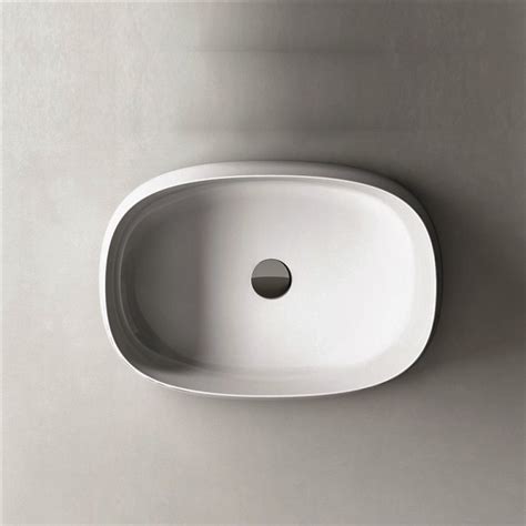 Lavabo Sobre Encimera Ovalado 60 Cm Blanco O Color Paddle Olympia