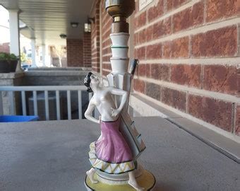 Art Deco Nude Lady Lamp Etsy