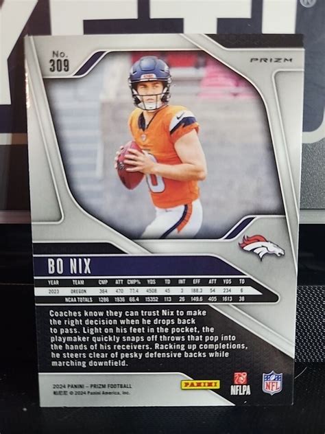 2024 Panini Prizm Rookies Silver Prizm Bo Nix RC EBay