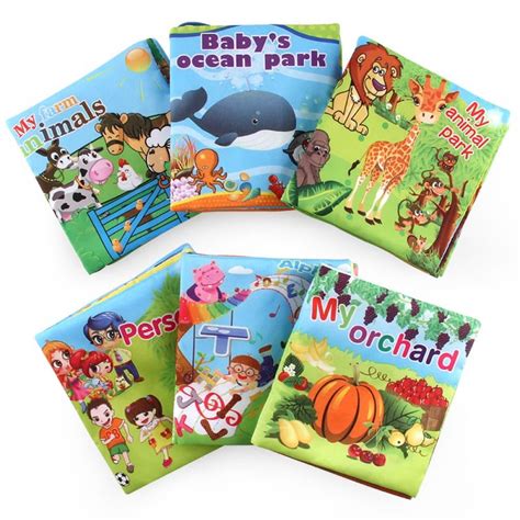 3 PCS Baby Soft Activity Books - Babies Cloth Farm Alphabet Book for Girls Boys Kids Children ...