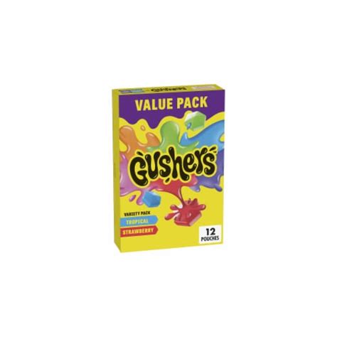 Gushers Fruit Flavored Snacks Strawberry Splash And Tropical Pack Of