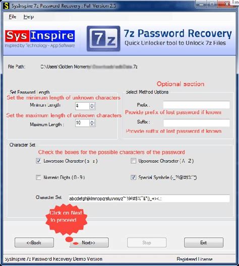 Sysinspire 7z Password Recovery Download And Review