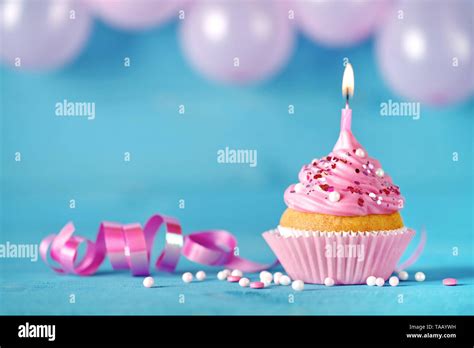 Happy Birthday Cupcake Candle Pink Cake For Susie A Sweet Celebration