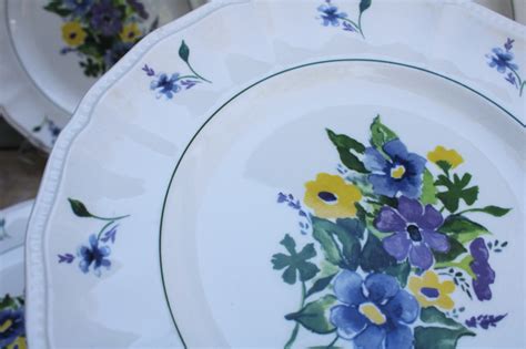 Wayside Flowers Vintage Kensington England Ironstone China Dinner