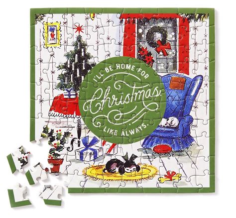 Home for Christmas Mini Shaped Puzzle, 100 Pieces, Galison | Serious Puzzles