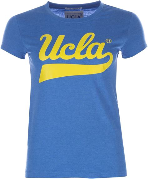 Ucla Womens Script Logo T Shirt In Blue Marl Ucla Uk